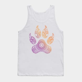 Dog Paw Print Mandala Tank Top